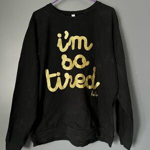 American Apparel Black Sweater with Gold Print